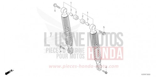 COUSSIN ARRIERE SH125ADP de 2023